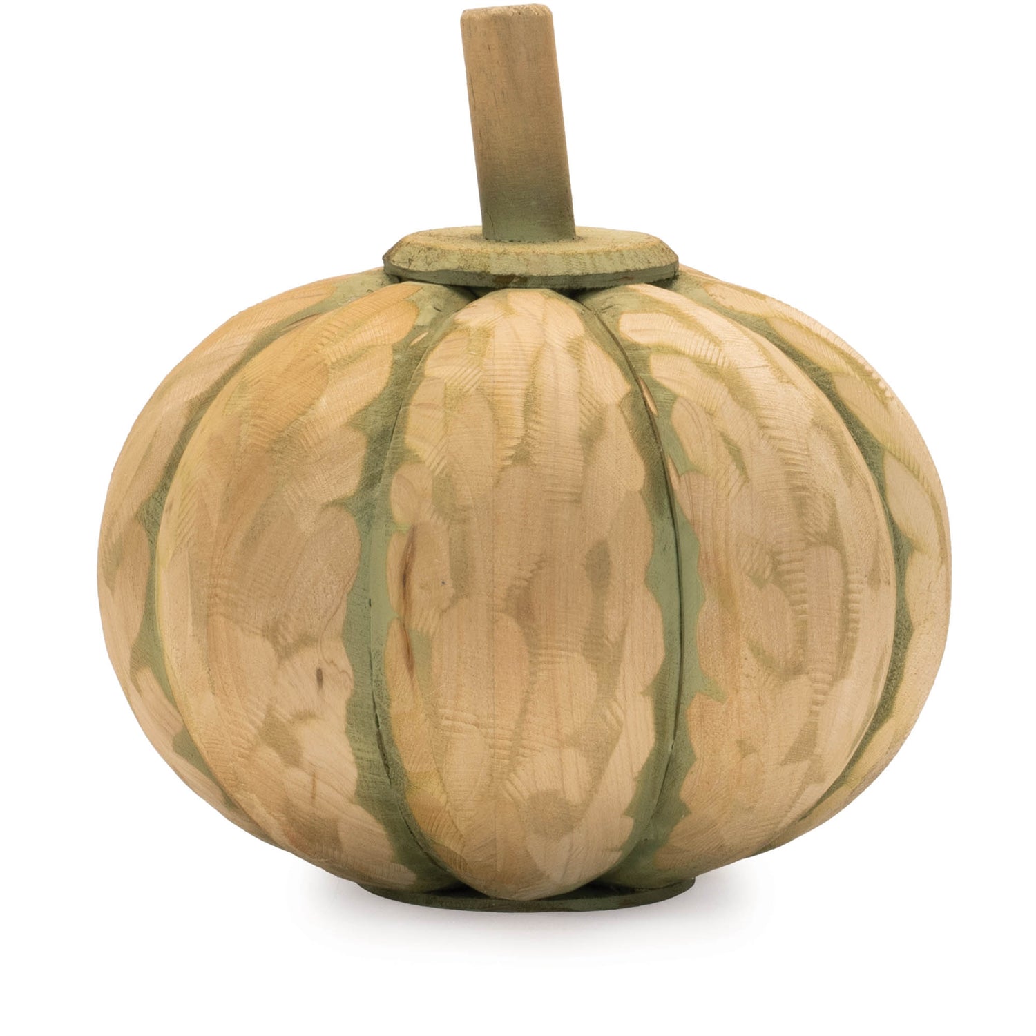 Carved-fir-wood-pumpkin-décor-(set-of-2)-Halloween-Decor