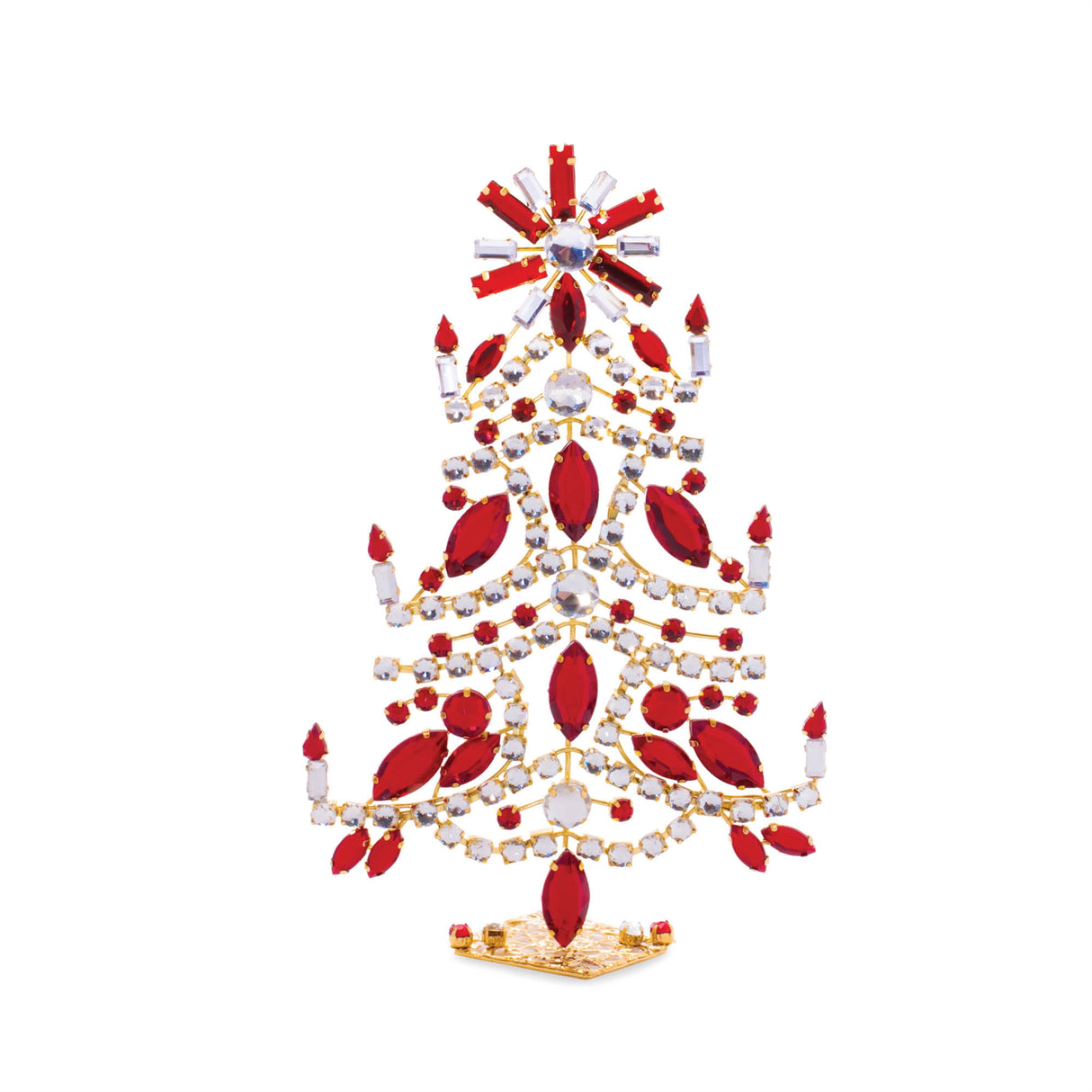 Jeweled Metal Christmas Tree (Set of 2)
