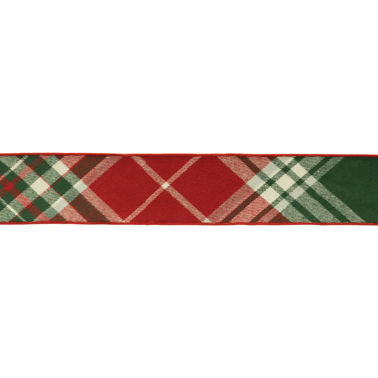 Plaid Pattern Wired Ribbon 4" x 5 Yds.