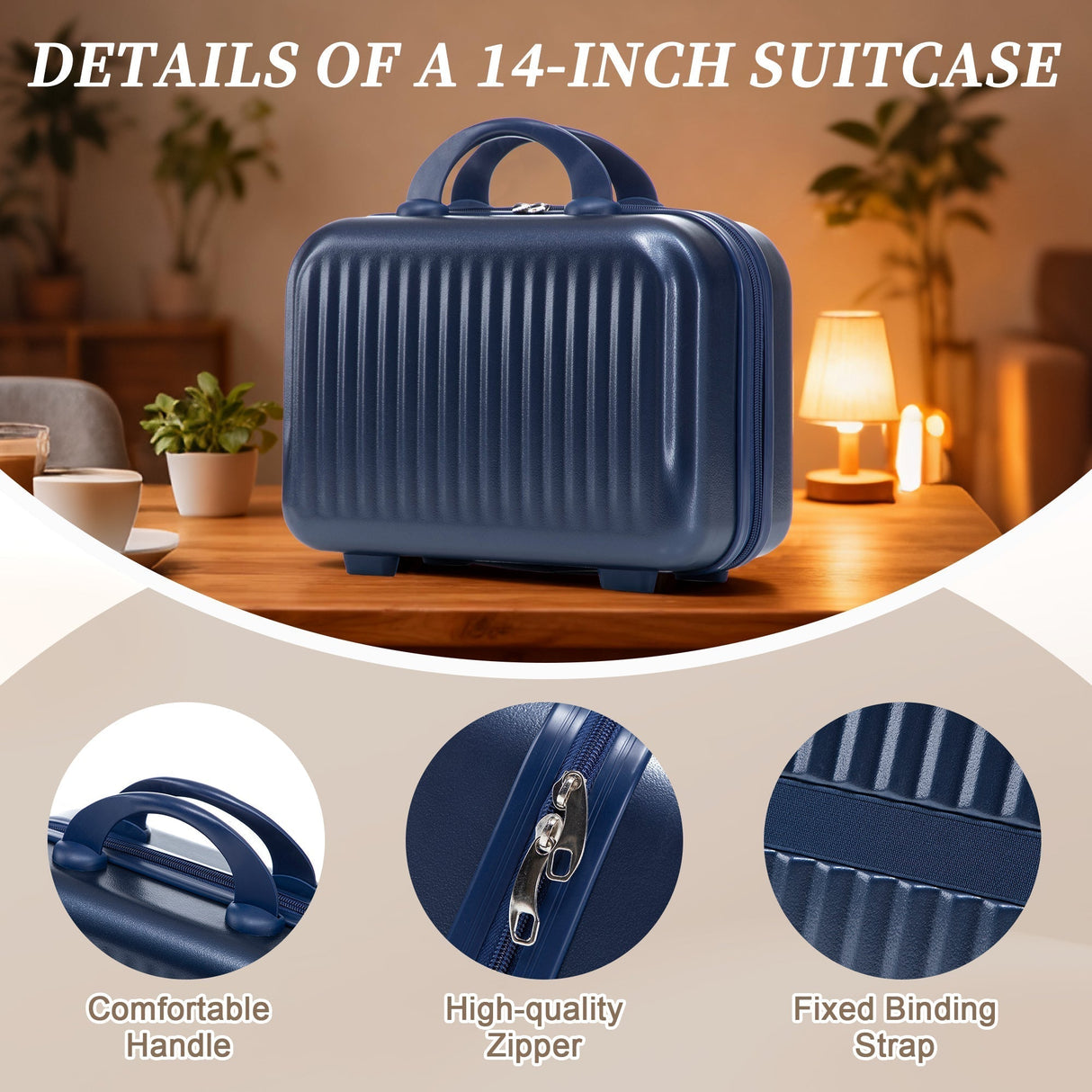 14'/20' ABS 2-Piece Spinner Wheel Luggage Set with Combination Lock