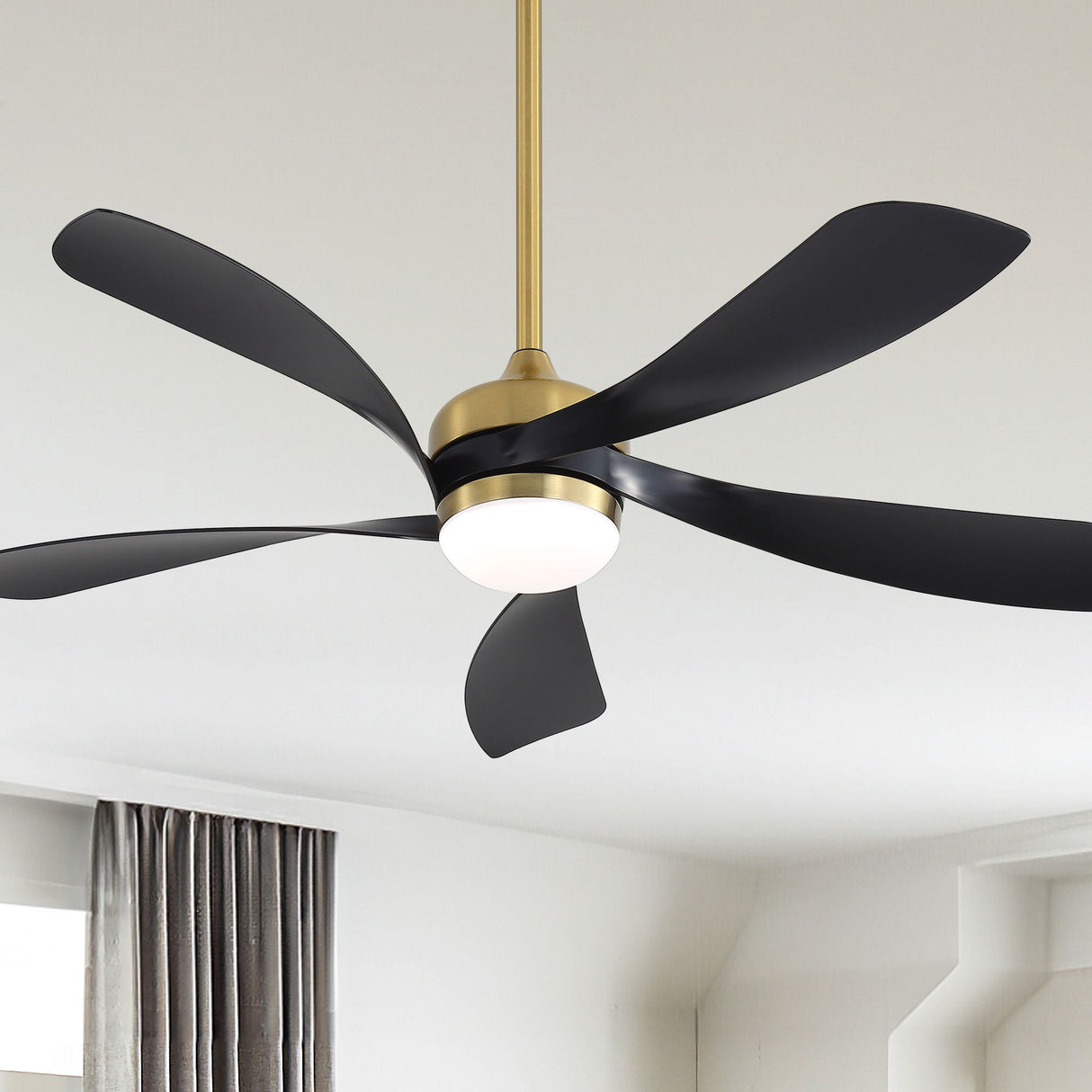 Ceiling Fan With Remote Control, Adjustable Dimmable Lighting & Silent DC Motor