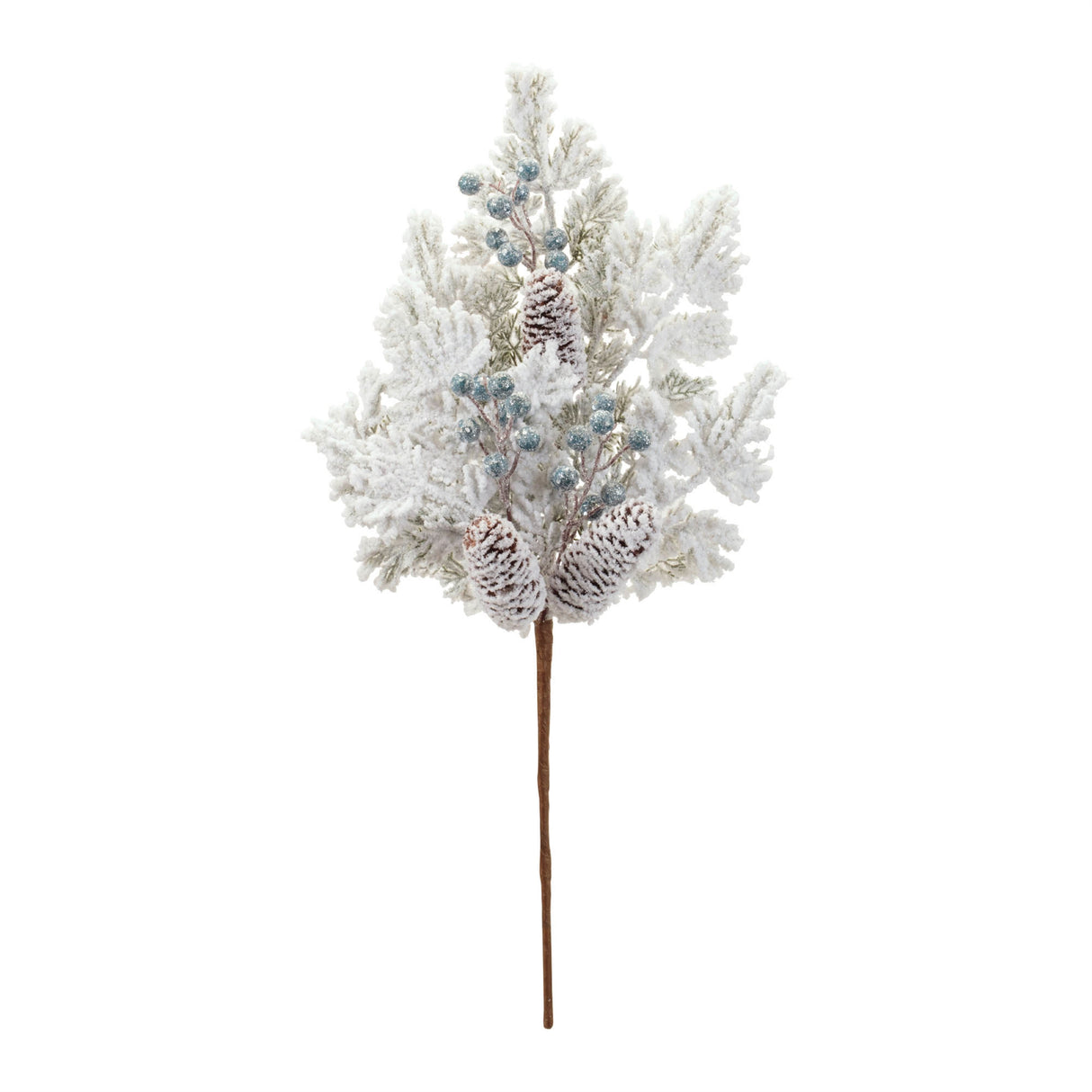 Flocked Pine Berry Spray (Set of 2)