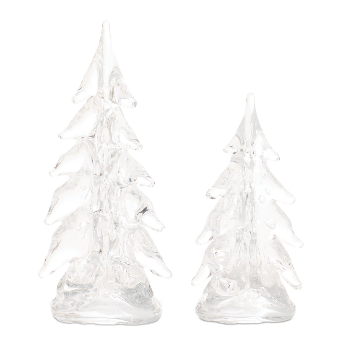Clear-glass-pine-tree-(set-of-2)-Christmas-Decor