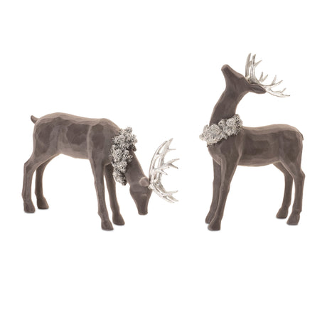 Velvet-holiday-deer-figurine-(set-of-2)-Figurines