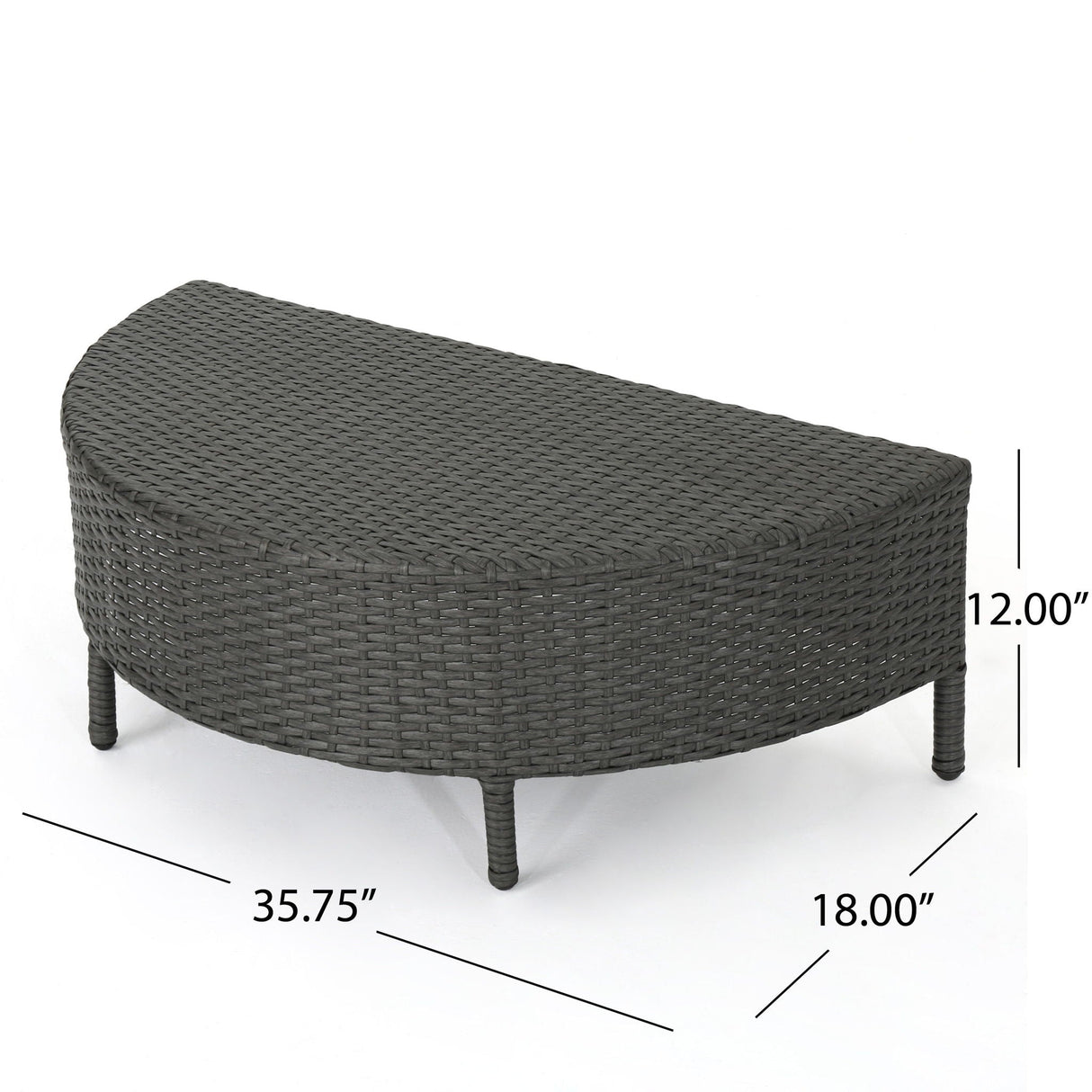Pt Limon Outdoor Coffee Table Half Round Design