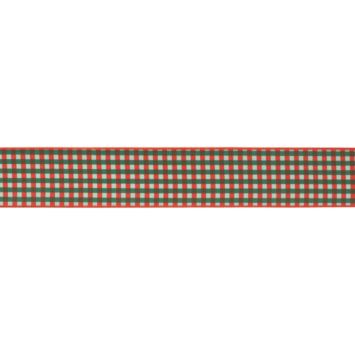 Plaid wired ribbon 4" x 5 yds
