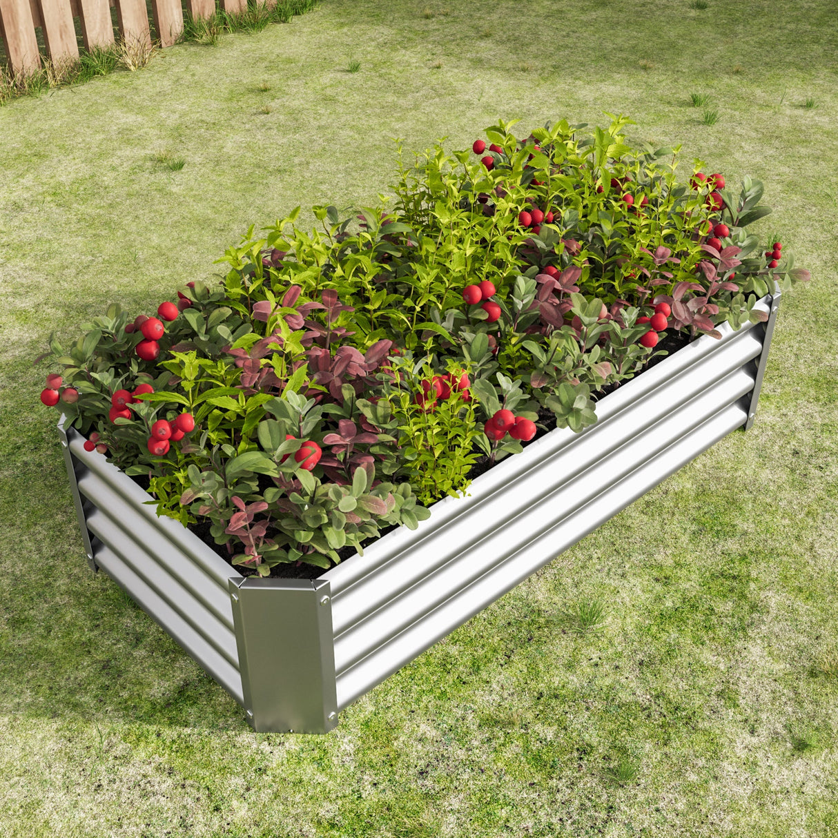 Metal Raised Garden Bed 4x2x1 ft