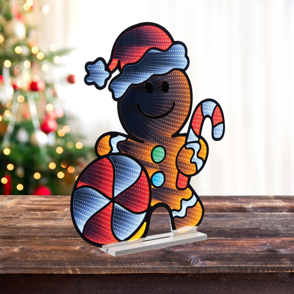 Peppermint Gingerbread Man Ekkolight 29.5"H