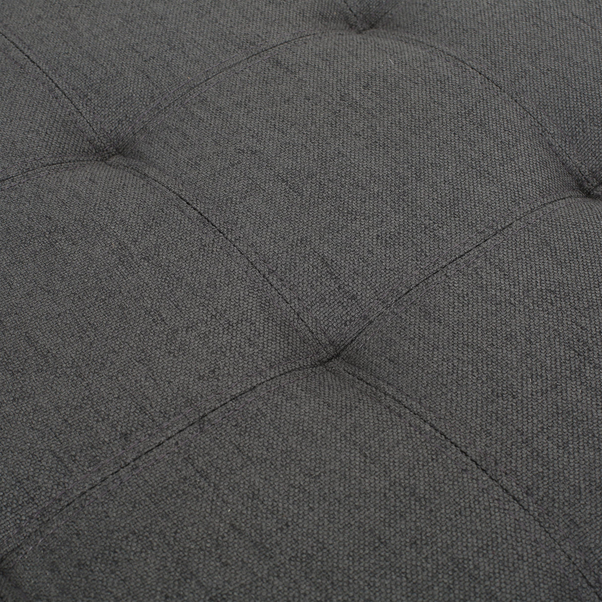 Upholstered Tufted Fabric Storage Ottoman