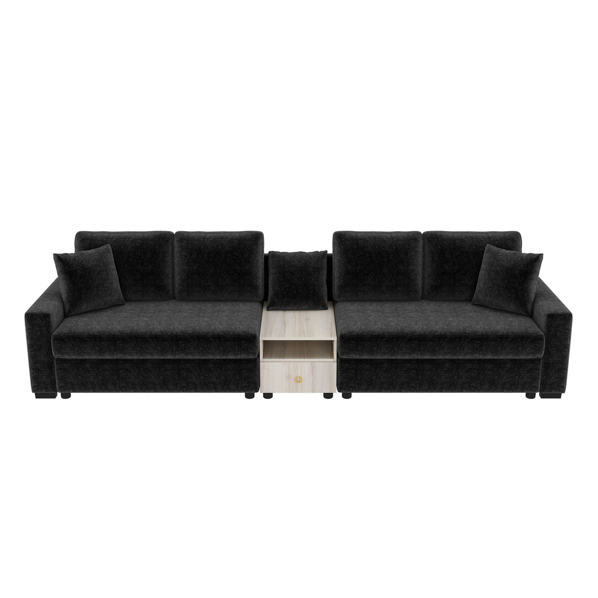 Modular Sofa Couch With Storage Armrest and Center Console