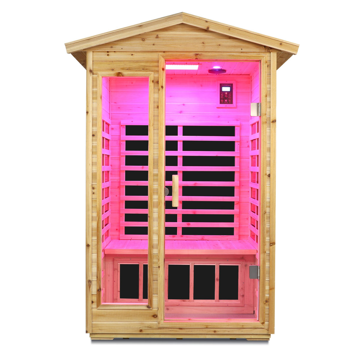 Two Person Far Infrared Old Fir Outdoor Sauna Room