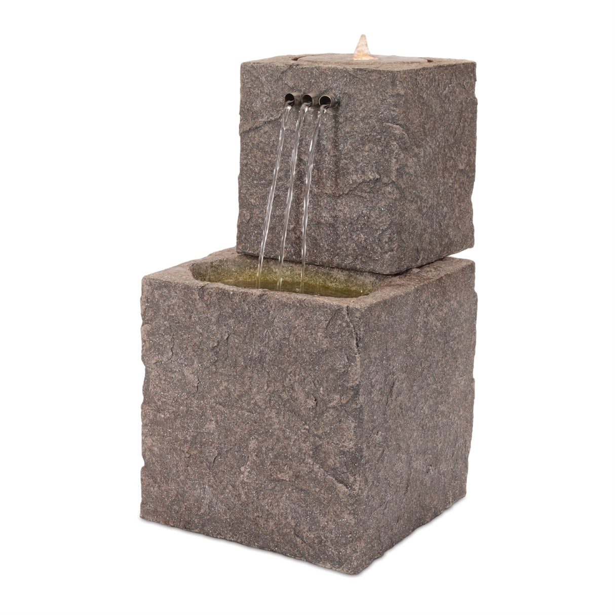 Bubbling Tiered Stone Fountain 22"H