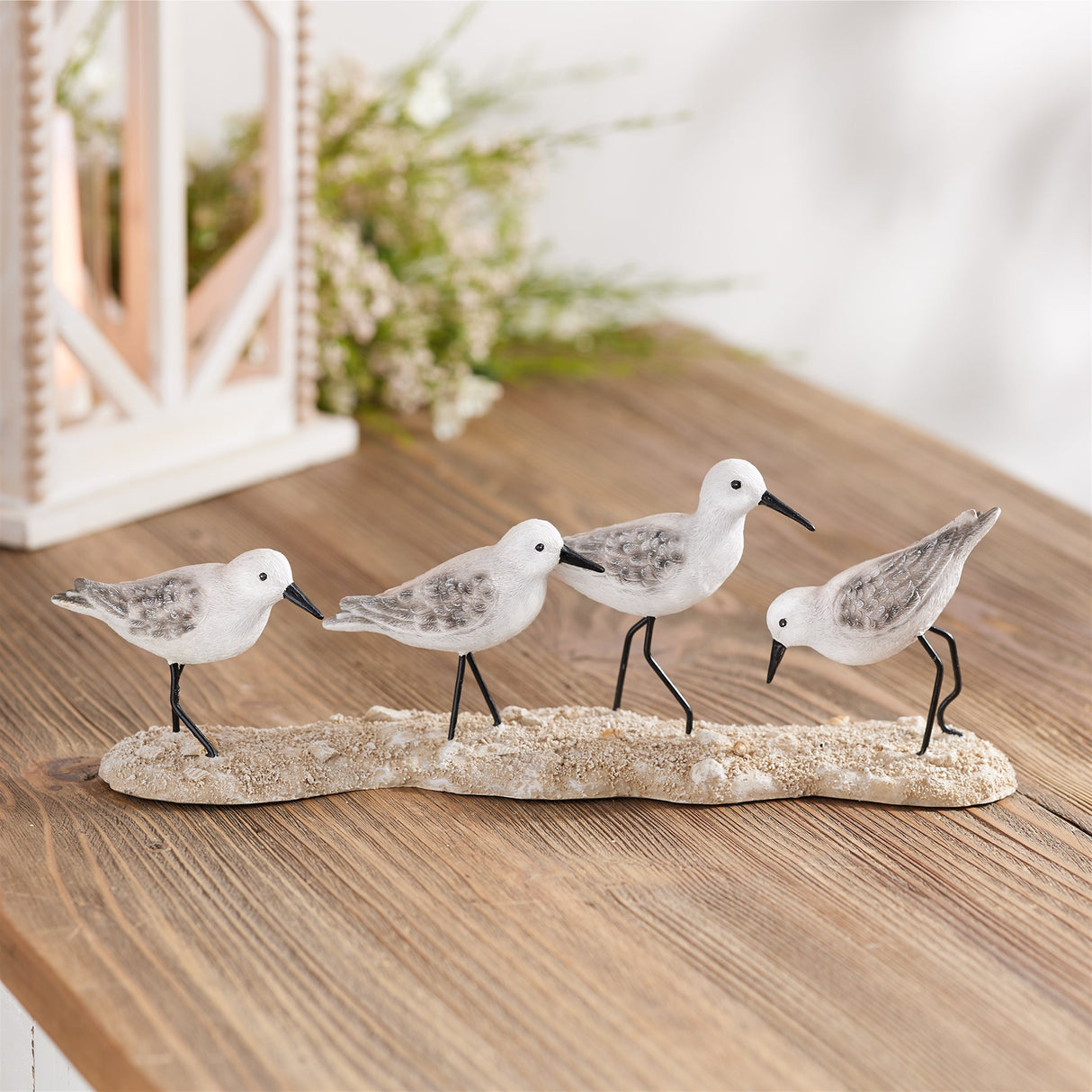 Sea birds on branch figurine (set of 2)