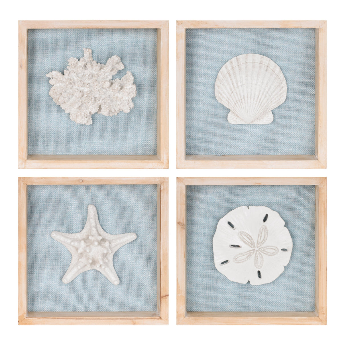 Framed-beach-wall-plaque-(set-of-4)-Wall-Art