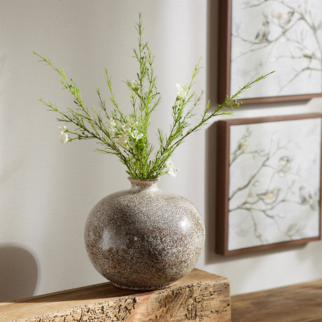 Speckled-ceramic-bottle-vase-(set-of-2)-Vases