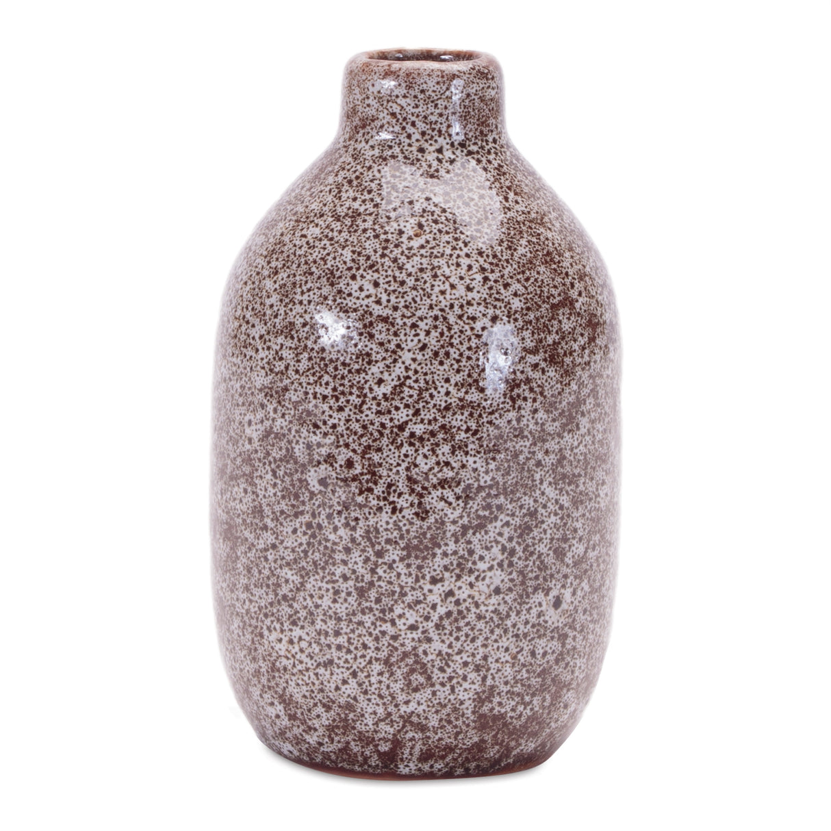 Speckled ceramic bottle vase (set of 2)
