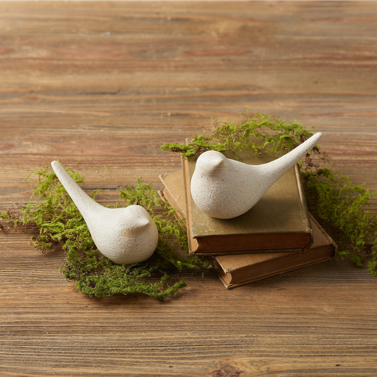 Ceramic bird figurine (set of 4)