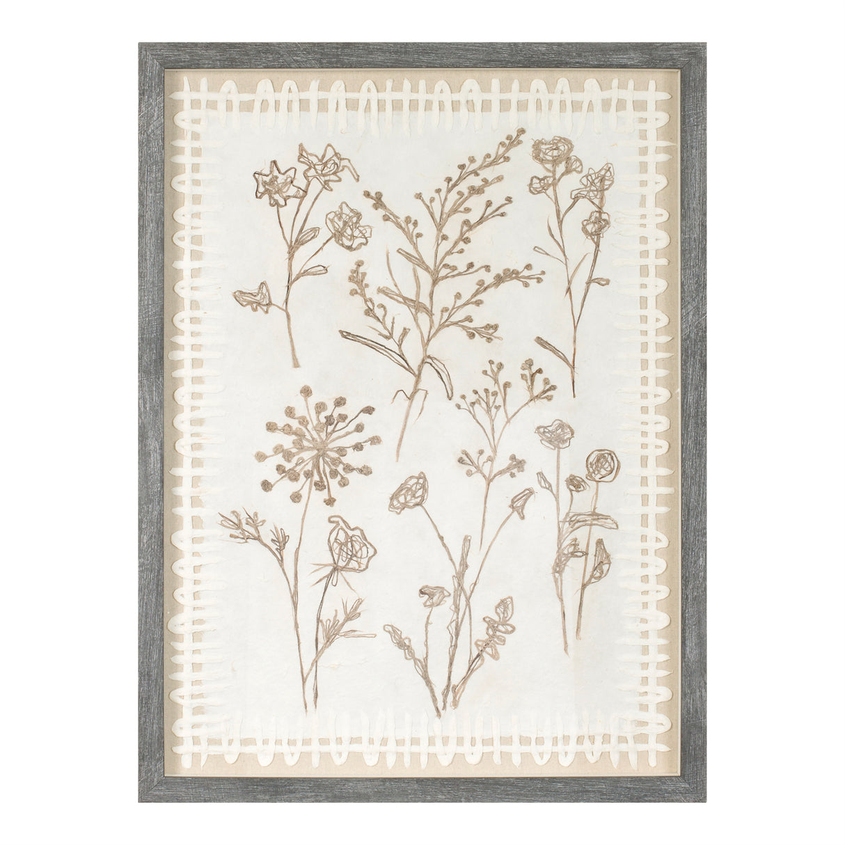 Framed Floral Wall Art Under Glass (Set of 2)