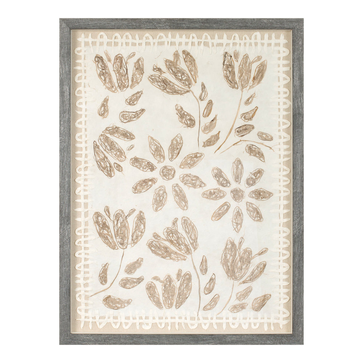 Framed Floral Wall Art Under Glass (Set of 2)
