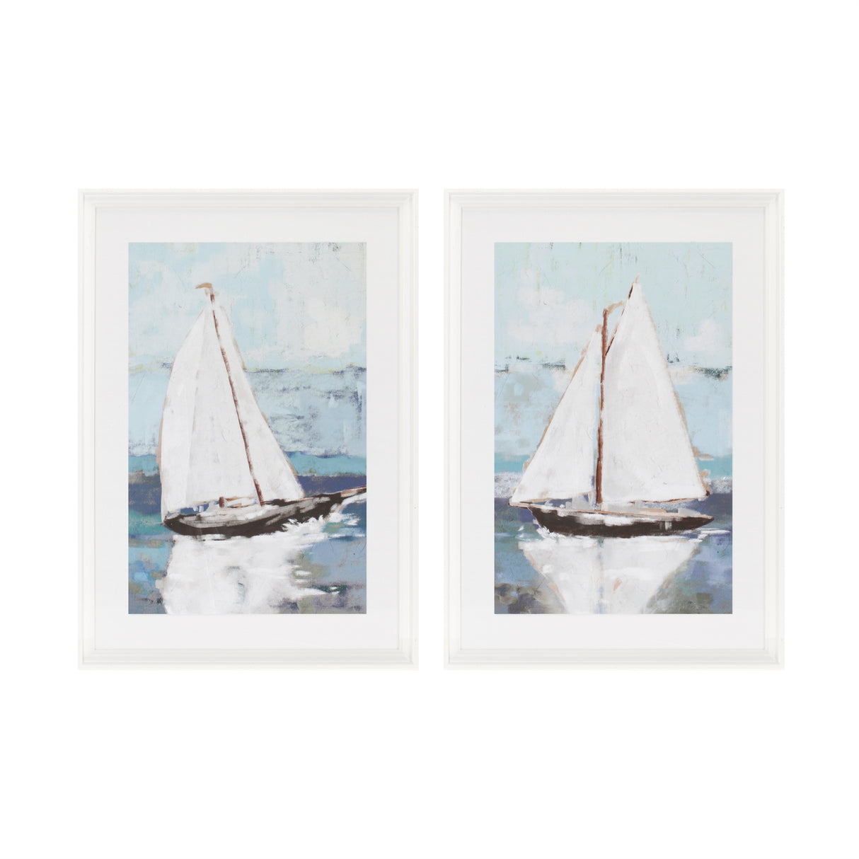 Framed-Sail-Boat-Print-(Set-of-2)-Wall-Art