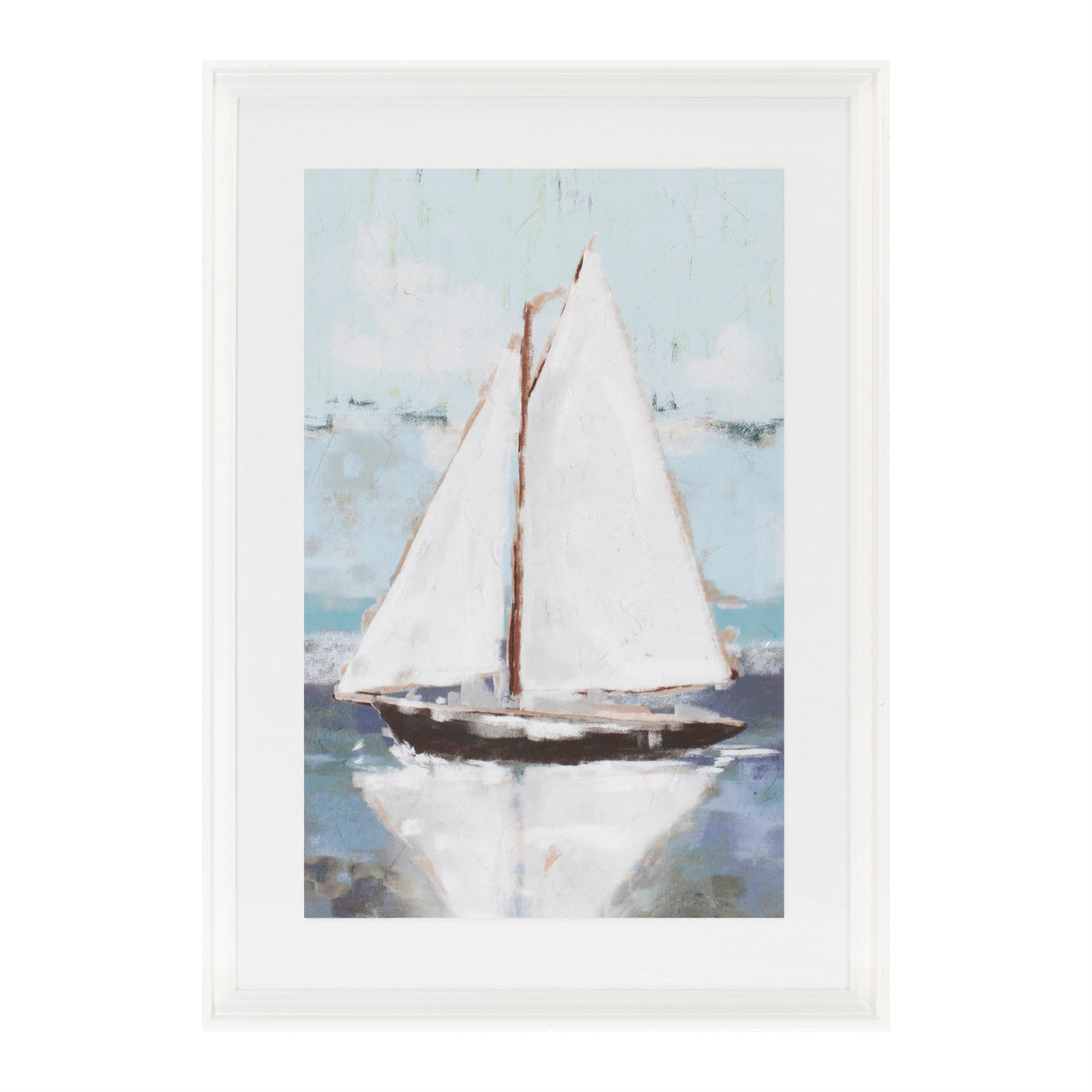 Framed Sail Boat Print (Set of 2)