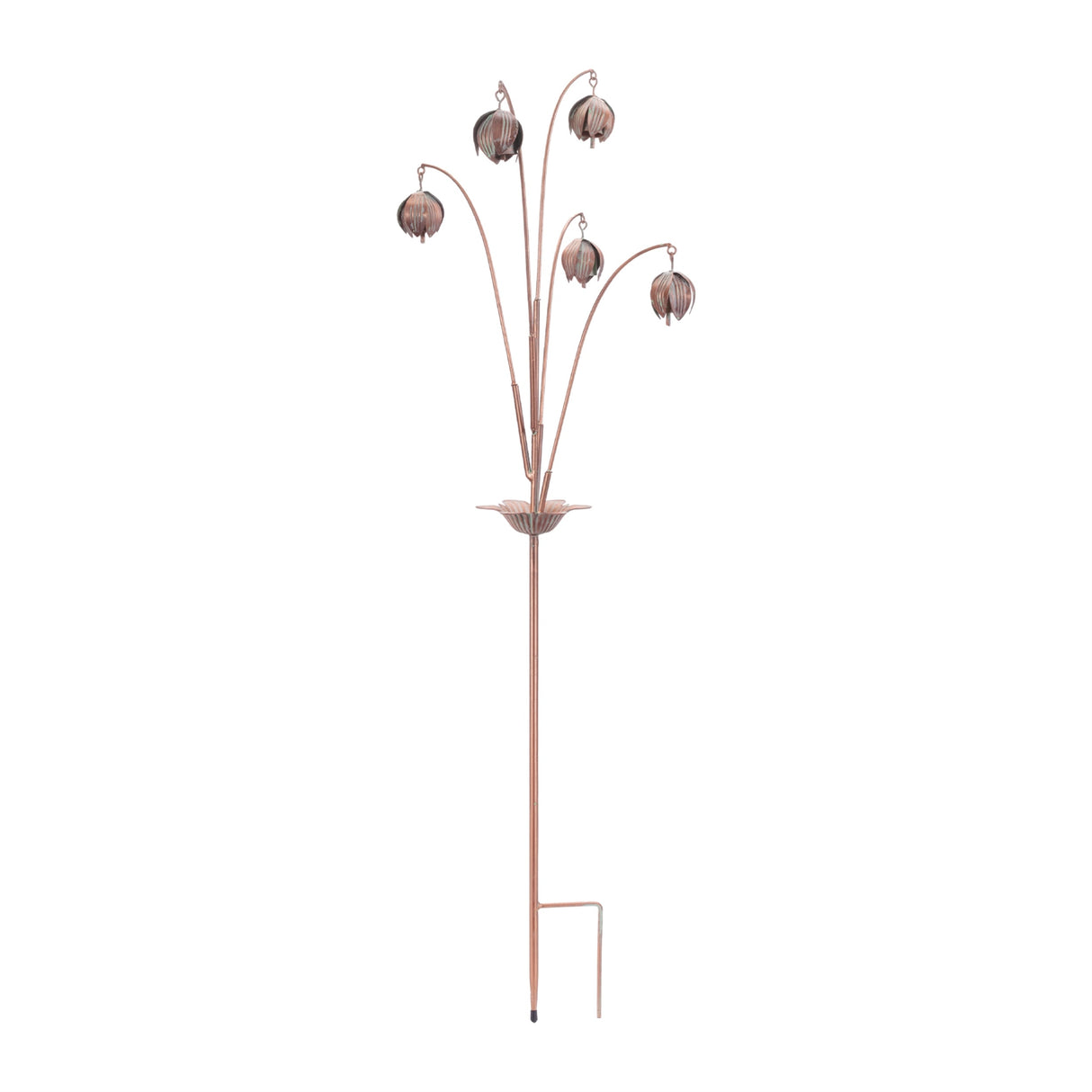 Iron Floral Spray Garden Stake (Set of 2)