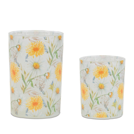 Floral-print-votive-candle-holder-(set-of-3)-Candle-Holders