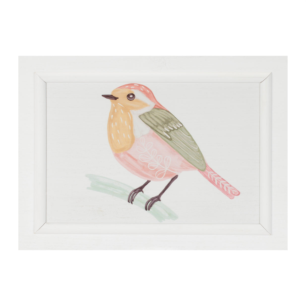 Framed bird and butterfly wall plaque (set of 2)