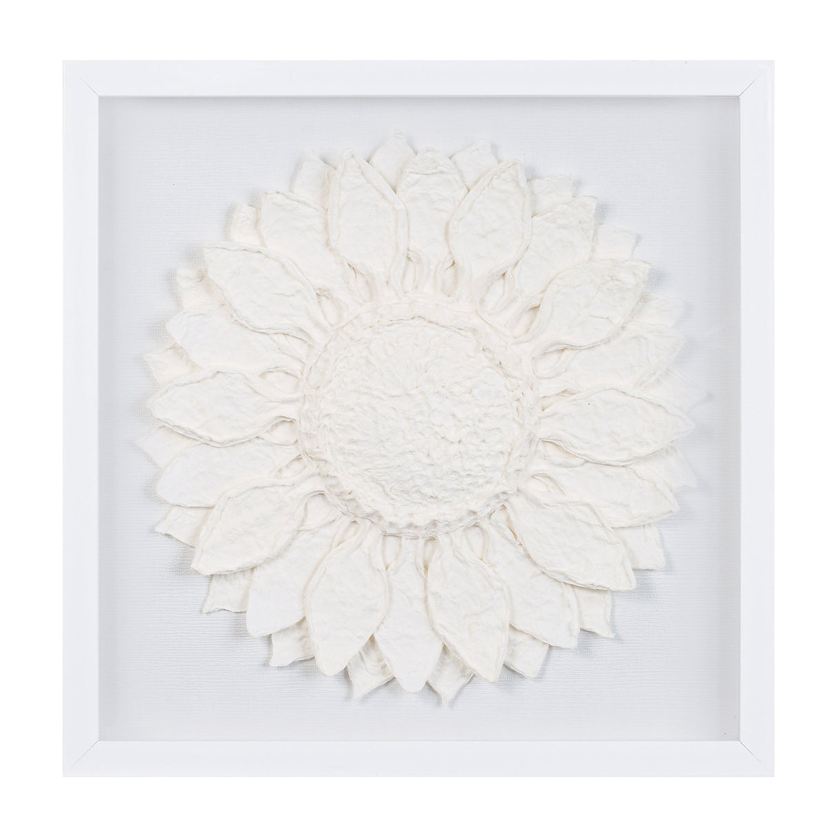 Framed floral wall plaque under glass (set of 2)
