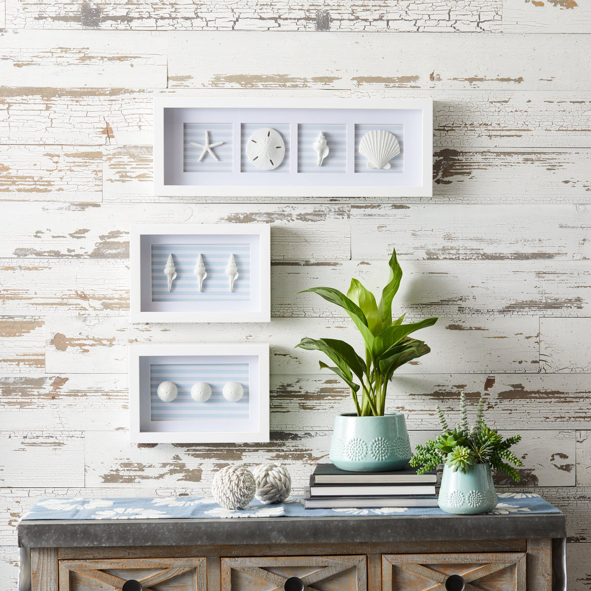 Framed Beach Wall Plaque (Set of 3)