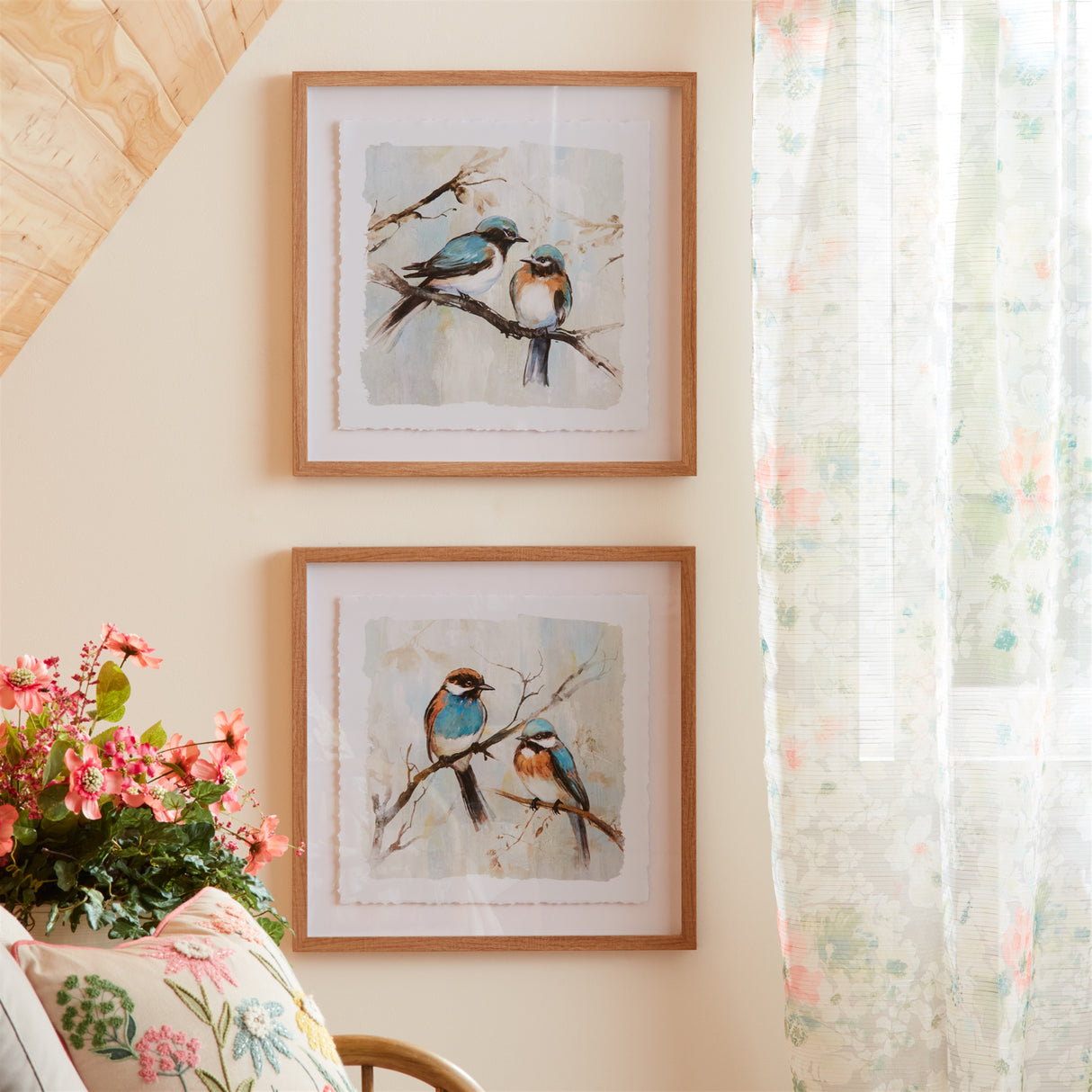 Framed-bird-couple-wall-print-(set-of-2)-Wall-Art