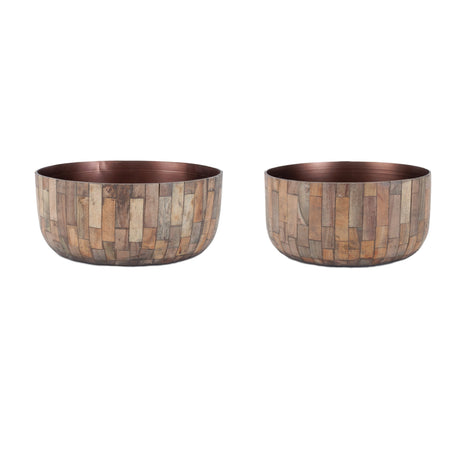 Round-Wooden-Bowl-Planter-(Set-of-2)-Pots-&-Planters