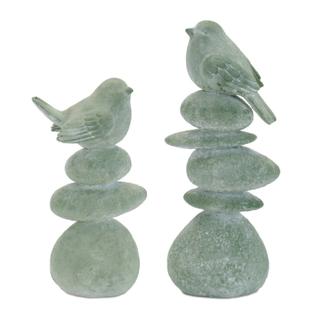 Bird-on-rock-stack-figurine-(set-of-4)-Figurines