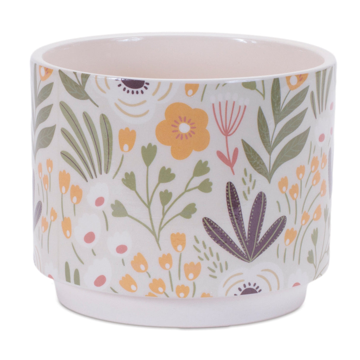 Stone Floral Patterned Planter (Set of 3)