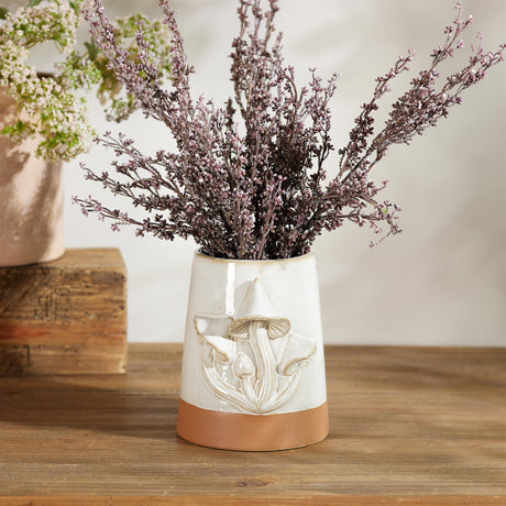Tapered-Porecelain-Planter-with-Mushrooms-(Set-of-2)-Pots-&-Planters