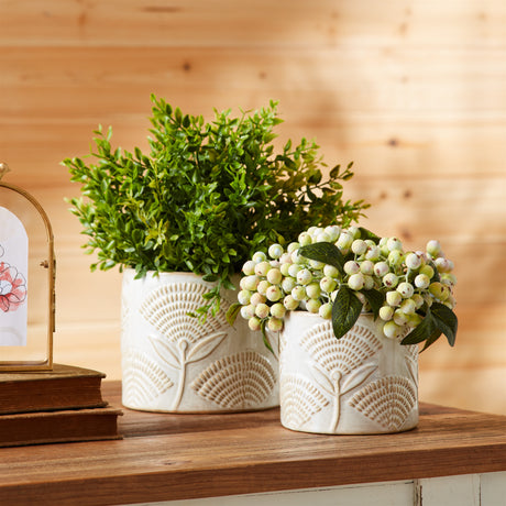 Porcelain Floral Patterned Planter (Set of 2)