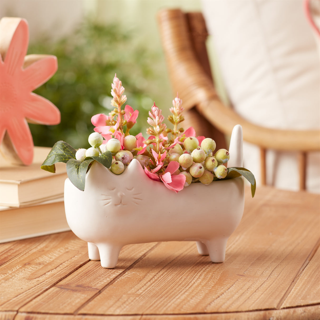 Ceramic Cat Planter (Set of 2)