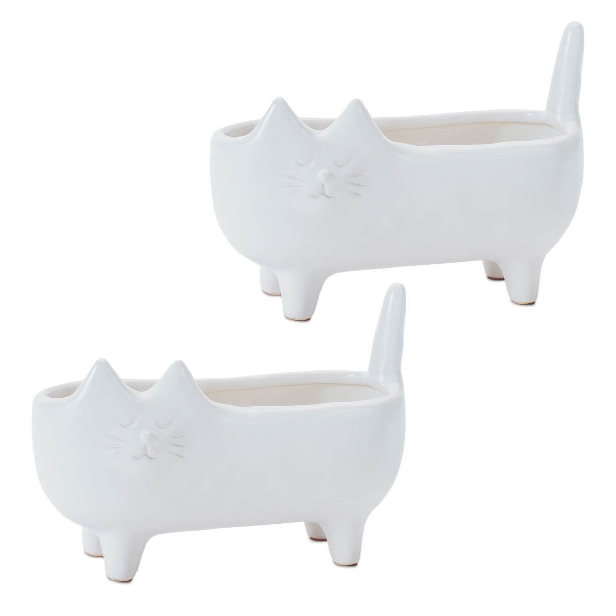 Ceramic Cat Planter (Set of 2)