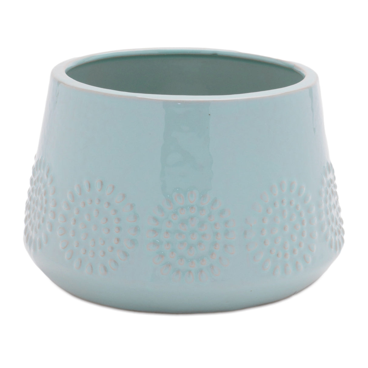 Ceramic Starburst Pattern Planter (Set of 2)