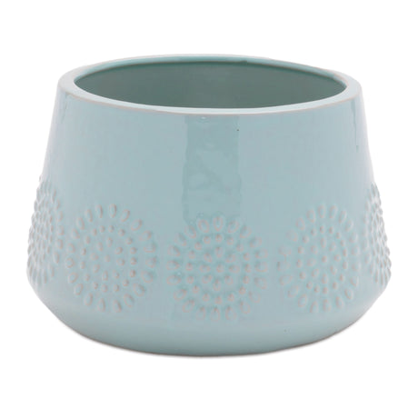 Ceramic Starburst Pattern Planter (Set of 2)