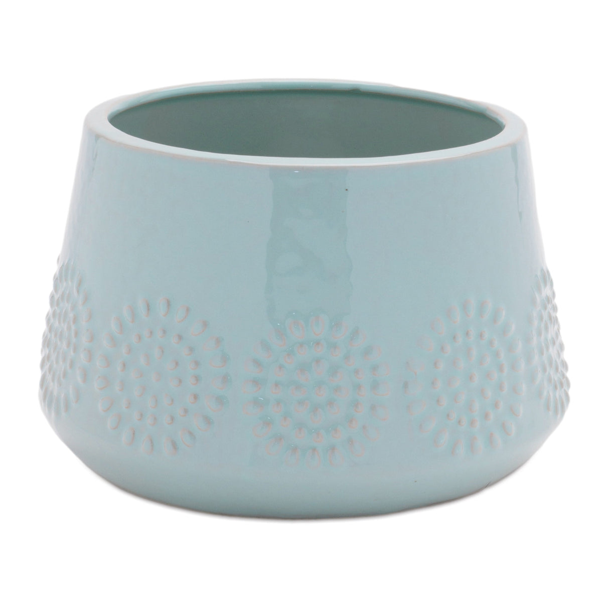 Ceramic Starburst Pattern Planter (Set of 2)