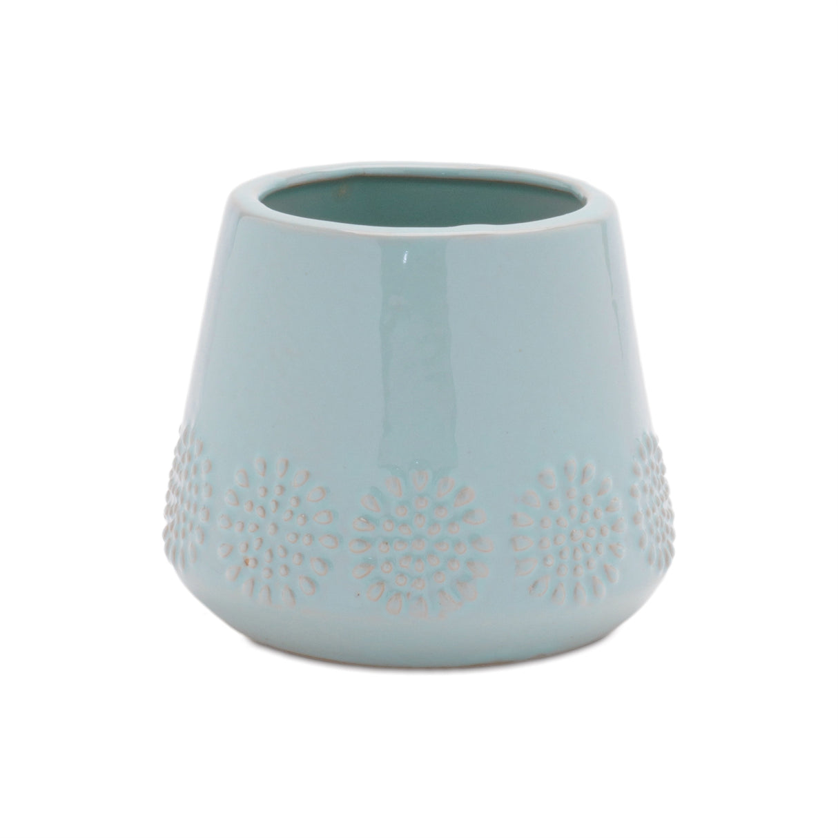 Ceramic Starburst Pattern Planter (Set of 2)