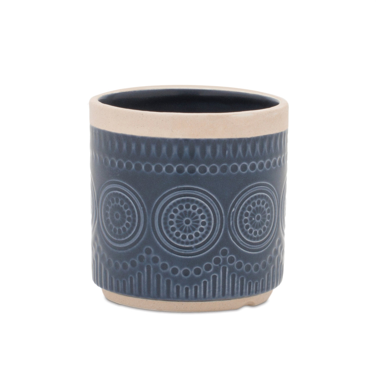 Ceramic Mandala Pattern Planter (Set of 2)