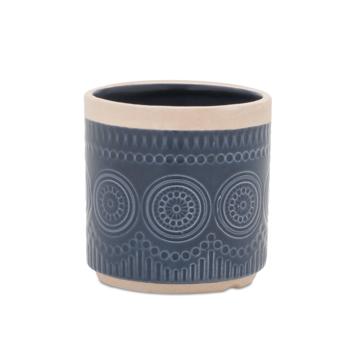 Ceramic Mandala Pattern Planter (Set of 2)