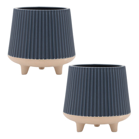 Ceramic-Ribbed-Footed-Planter-(Set-of-2)-Pots-&-Planters