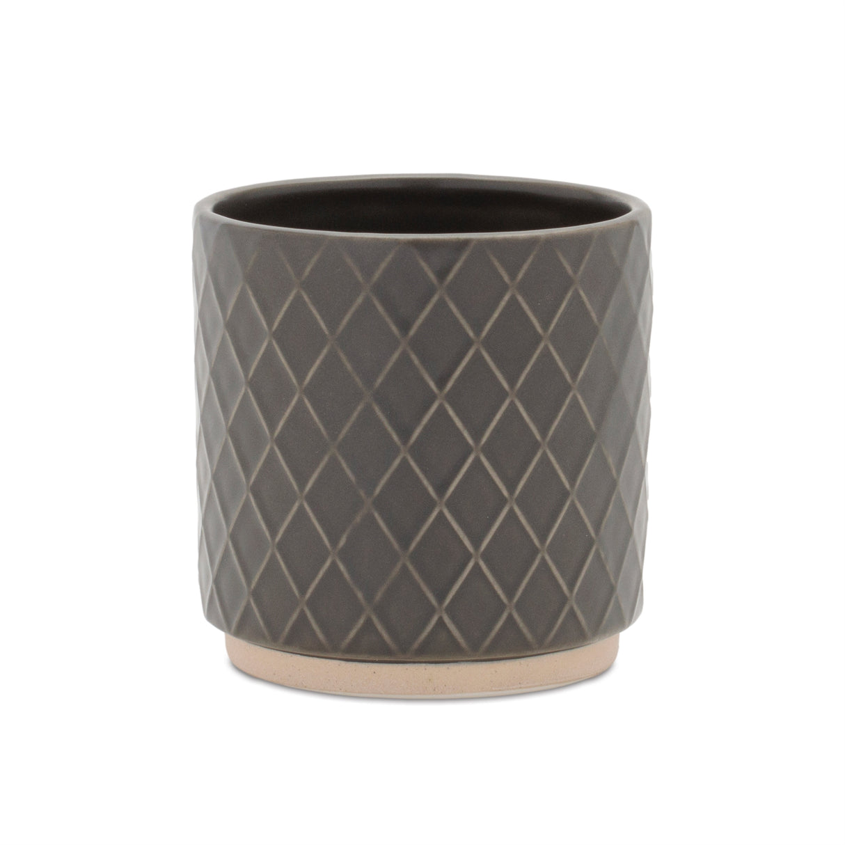 Ceramic Diamond Pattern Planter (Set of 2)