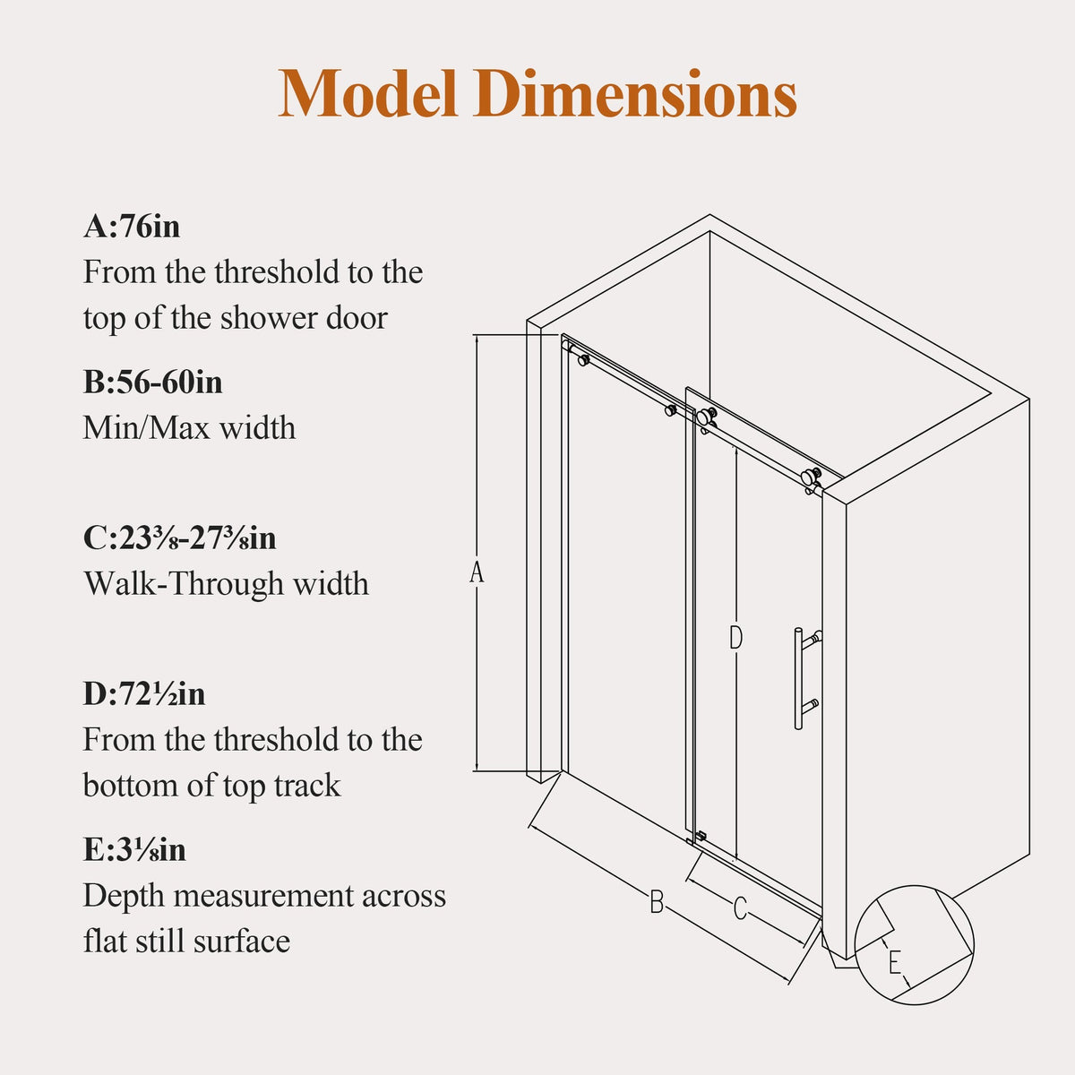 Frameless Sliding Shower Door in Brushed Nickel