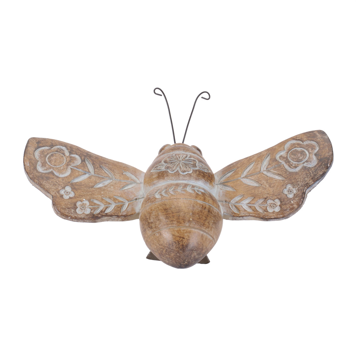 Floral etched insect shelf sitter (set of 4)