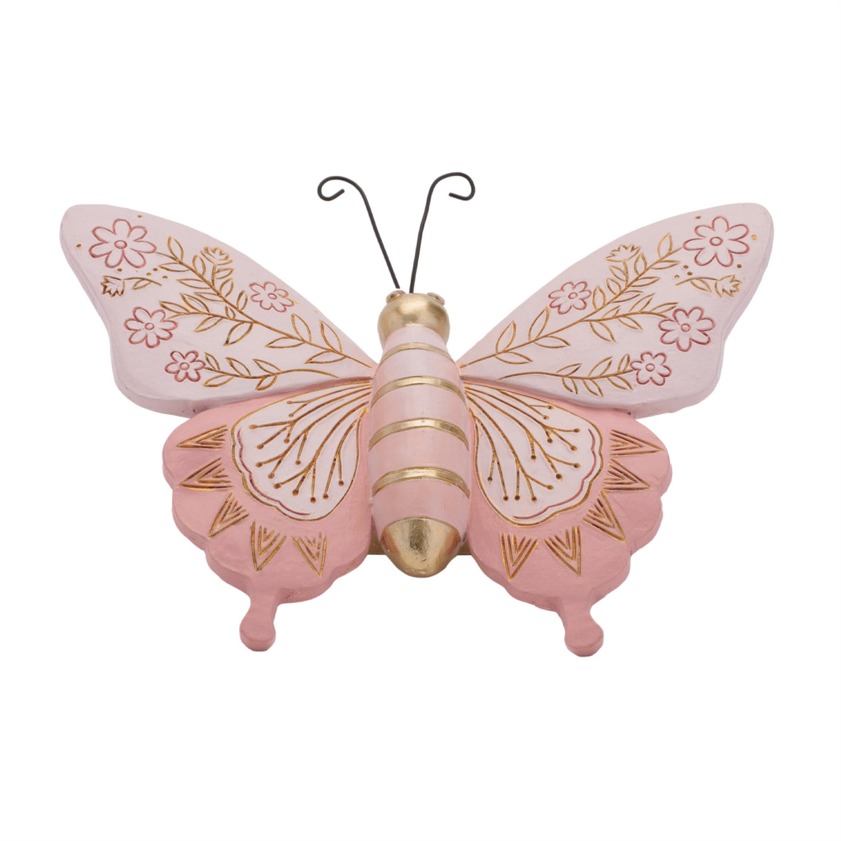 Floral etched butterfly and dragonly shelf sitter (set of 4)