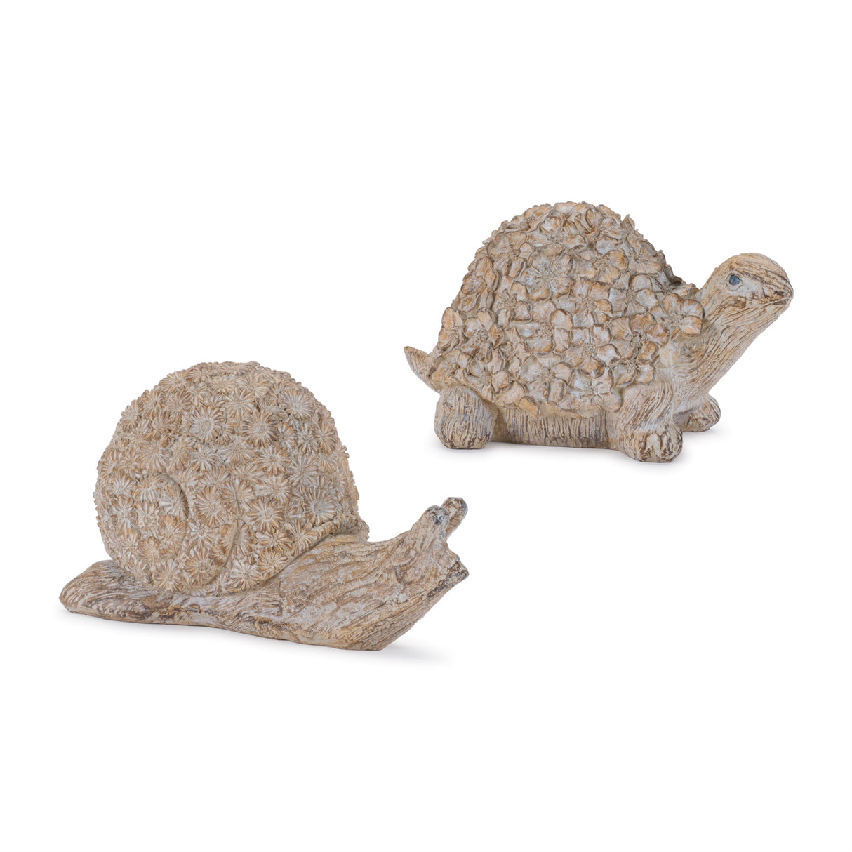 Floral-turtle-and-snail-decor-(set-of-2)-Decorative-Objects